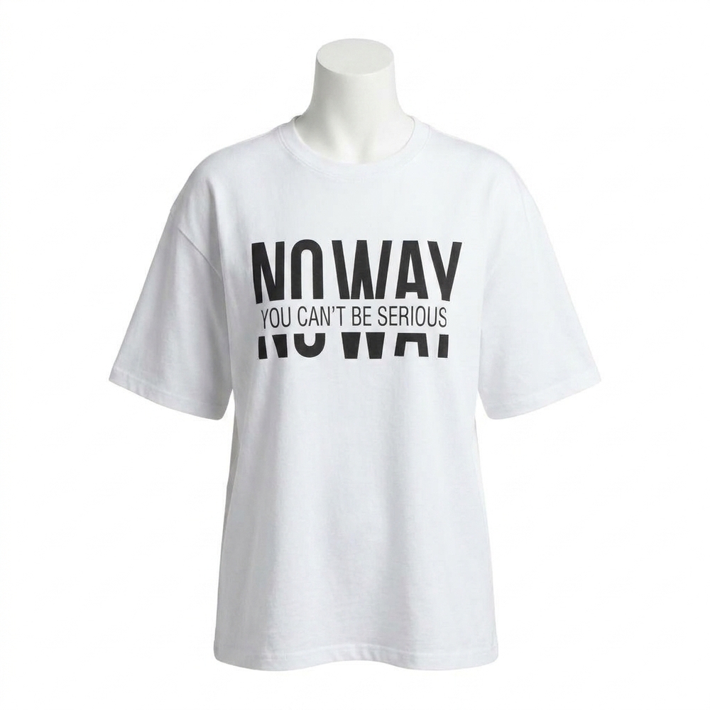 NEW AMBAR no way printed relaxed fit t-shirt in white